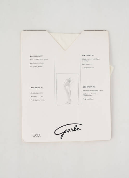 Bas blanc GERBE pour femme