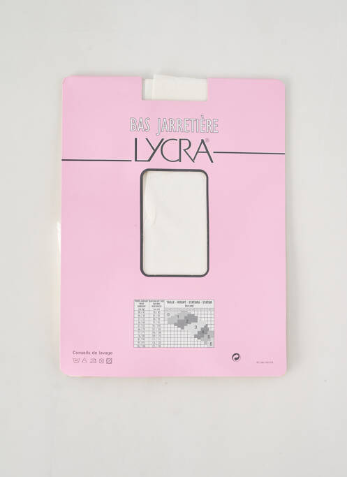 Bas blanc LYCRA ONLY BY DUPONT pour femme