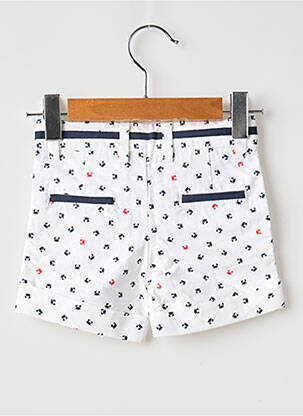 Short poches taille ajustable blanc BOBOLI garçon