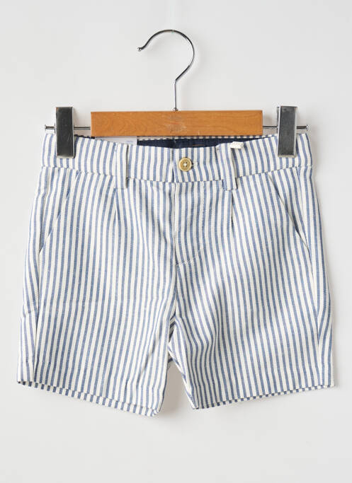 Short tissage popeline taille ajustable bleu MAYORAL garcon