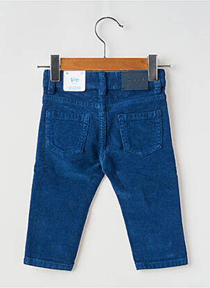Pantalon slim tissage velours taille ajustable bleu MAYORAL garçon