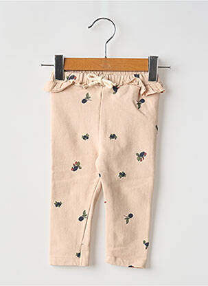 Legging stretch taille ajustable beige BUHO fille