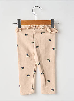 Legging stretch taille ajustable beige BUHO fille