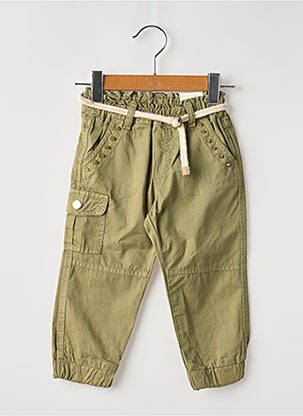 Pantalon droit resserrée sur le bas taille élastique vert MAYORAL fille