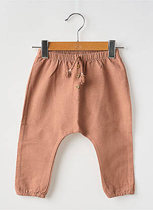 Pantalon droit taille élastique taille élastique marron BUHO enfant