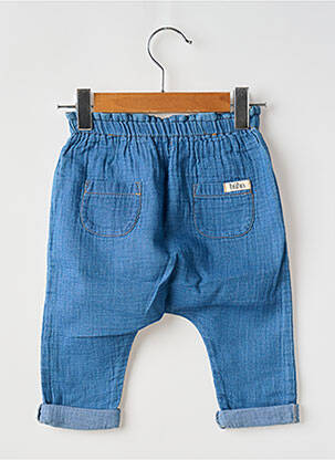 Pantalon droit taille élastique taille élastique bleu BUHO enfant