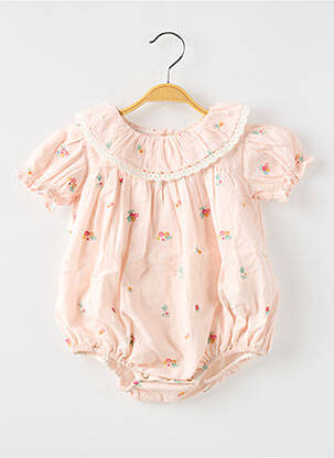 Barboteuse fermeture boutonnée au dos rose LOUISE MISHA fille