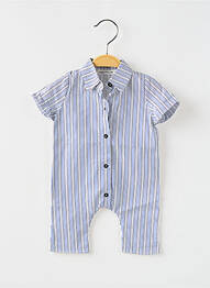 Combi-pantalon manches courtes bleu PEQUENO TOCON garcon