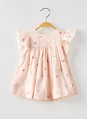 Robe courte imprimé fantaisie manches courtes rose LOUISE MISHA fille