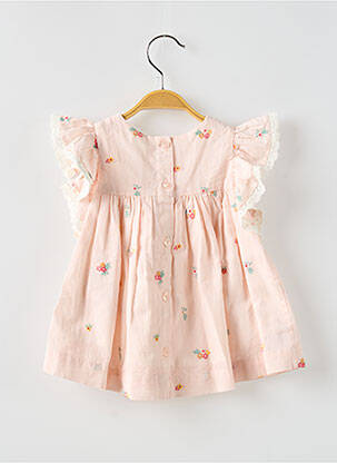Robe courte imprimé fantaisie manches courtes rose LOUISE MISHA fille