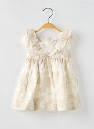 Robe courte imprimé fantaisie manches courtes beige MAYORAL fille