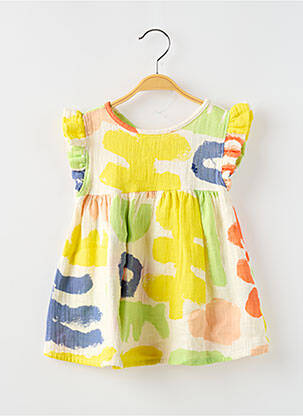 Robe mi-longue manches courtes manches courtes vert BOBO CHOSES fille