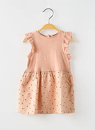 Robe mi-longue sans manche sans manche rose BUHO fille