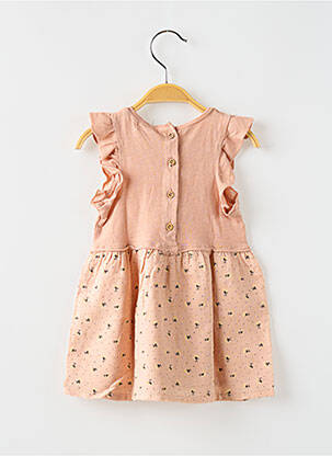Robe mi-longue sans manche sans manche rose BUHO fille