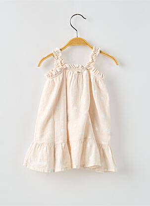 Robe mi-longue fines bretelles fines bretelles beige BUHO fille