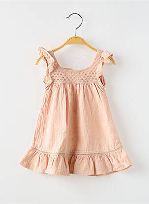 Robe mi-longue fines bretelles fines bretelles rose BUHO fille