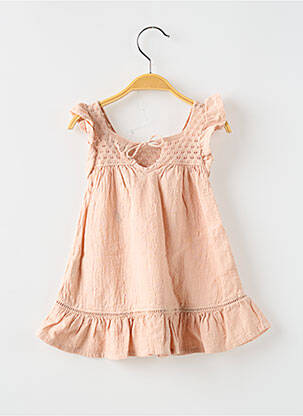 Robe mi-longue fines bretelles fines bretelles rose BUHO fille