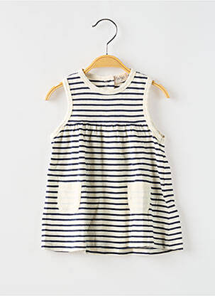 Robe mi-longue sans manche sans manche beige BUHO fille