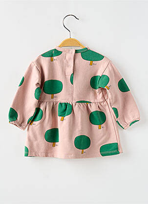 Robe mi-longue manches courtes manches courtes rose BOBO CHOSES fille