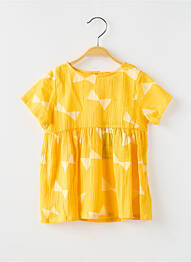 Robe mi-longue manches courtes manches courtes jaune BOBO CHOSES fille