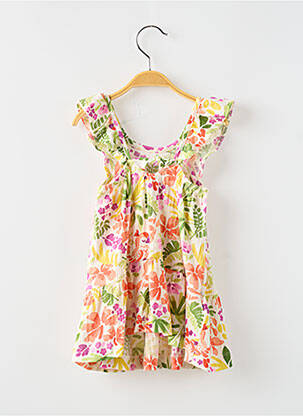 Robe mi-longue manches courtes manches courtes vert MAYORAL fille