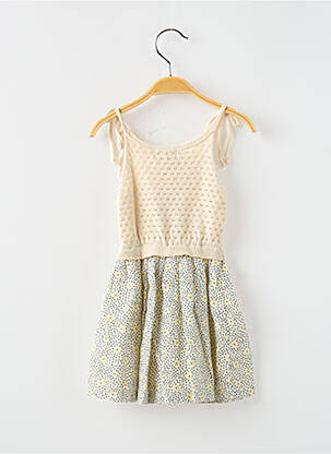 Robe mi-longue fines bretelles fines bretelles beige BUHO fille