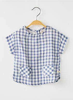 T-shirt coupe droite manches courtes bleu BUHO garcon