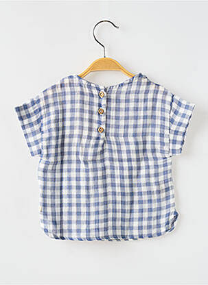 T-shirt coupe droite manches courtes bleu BUHO garcon