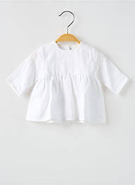 Blouse manches longues manches longues blanc PEQUENO TOCON fille