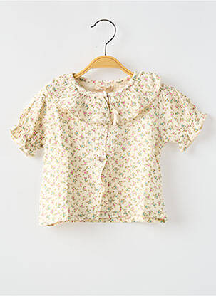 Chemisier manches courtes manches courtes beige BUHO fille