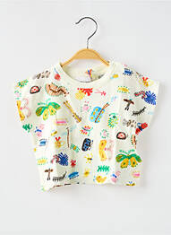 T-shirt coupe droite manches courtes beige BOBO CHOSES fille
