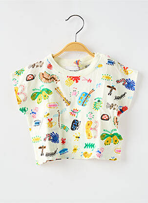 T-shirt coupe droite manches courtes beige BOBO CHOSES fille