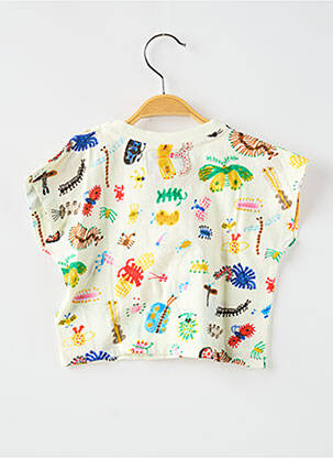 T-shirt coupe droite manches courtes beige BOBO CHOSES fille