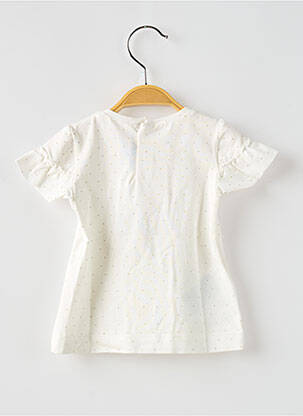 T-shirt fermeture boutonnée au dos manches courtes blanc MAYORAL fille