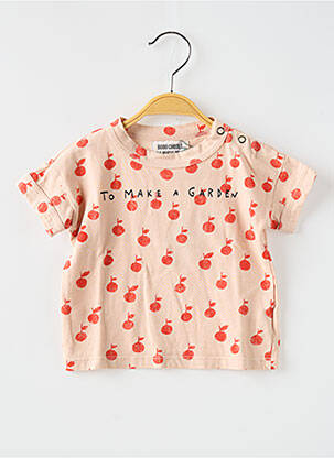 T-shirt coupe droite manches courtes rose BOBO CHOSES fille