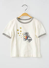T-shirt coupe droite manches courtes blanc LOUIS*LOUISE fille