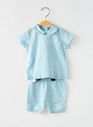 Ensemble short coupe droite bleu MAYORAL fille