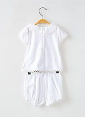 Ensemble short blanc PATACHOU pour fille seconde vue