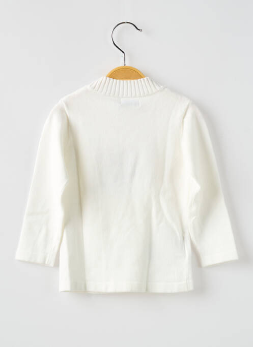 Pull coupe droite manches longues blanc MAYORAL fille