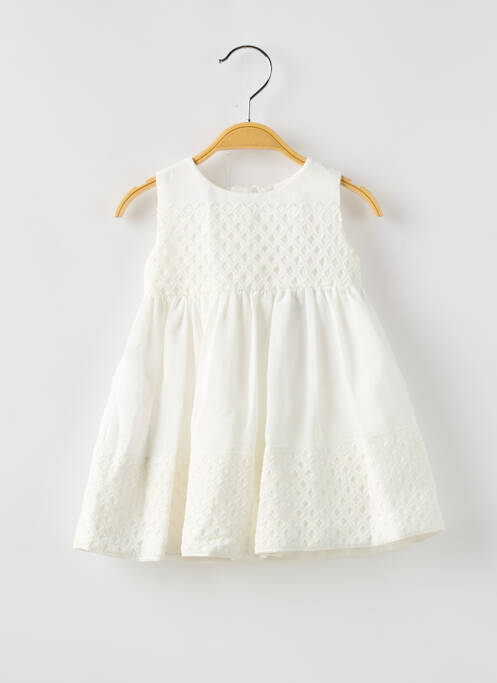 Robe mi-longue blanc MAYORAL pour fille