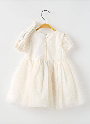 Robe mi-longue manches courtes manches courtes blanc MAYORAL fille