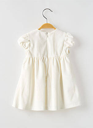 Robe mi-longue manches courtes manches courtes blanc MAYORAL fille