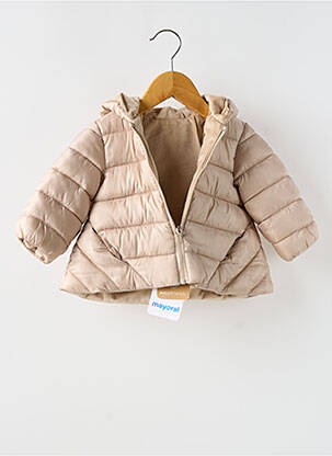 Doudoune poches a capuche beige MAYORAL fille