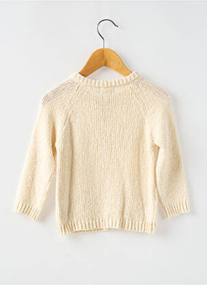 Gilet manches longues coupe droite beige BUHO fille