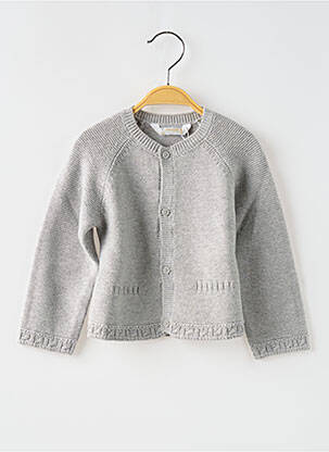 Gilet manches longues coupe droite gris MAYORAL fille