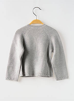 Gilet manches longues coupe droite gris MAYORAL fille