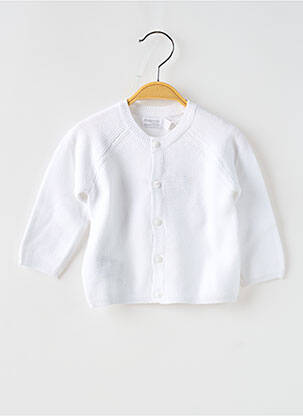 Gilet manches longues coupe droite blanc MAYORAL fille