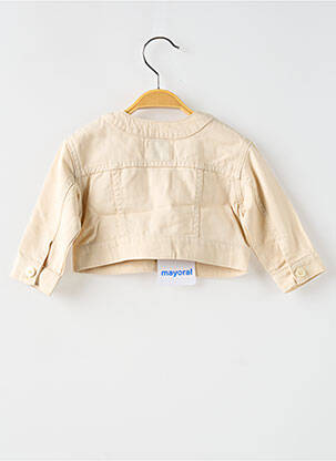 Veste casual col rond beige MAYORAL fille