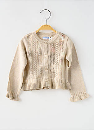 Gilet manches longues coupe droite or MAYORAL fille