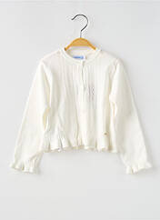 Gilet manches longues blanc MAYORAL pour fille seconde vue